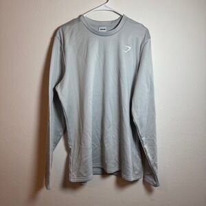 Gymshark Long Sleeve Athletic Shirt Men's XL Gray Performance Workout Gym